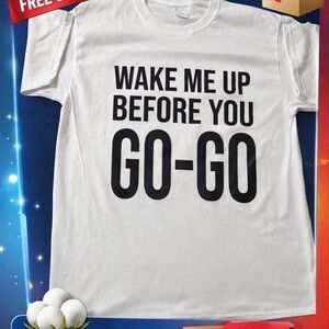 White Graphic T-Shirt with Bold Text